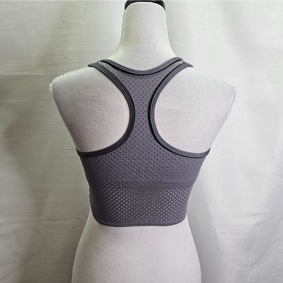 PINK Victoria's Secret Gray Mesh Tie Front Sports Bra Size XS - Picture 8 of 8